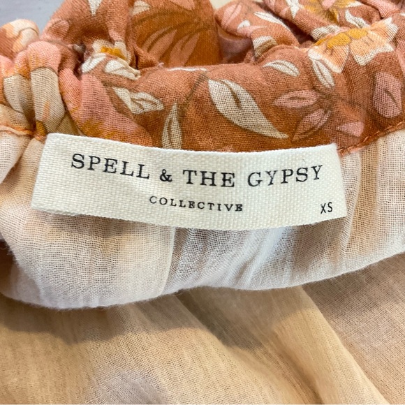 Spell and the Gypsy Utopia Boho Maxi Dress Womens XS Cinnamon Strappy Sleeveless - Picture 13 of 16